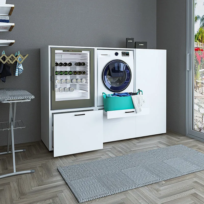 Roomart Waschmaschinenschrank SERIE 2, niedrige Schrankwand 194 oder 254 cm, in 2 Farben