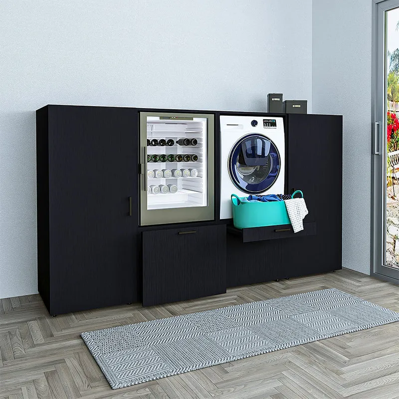 Roomart Waschmaschinenschrank SERIE 2, niedrige Schrankwand 194 oder 254 cm, in 2 Farben