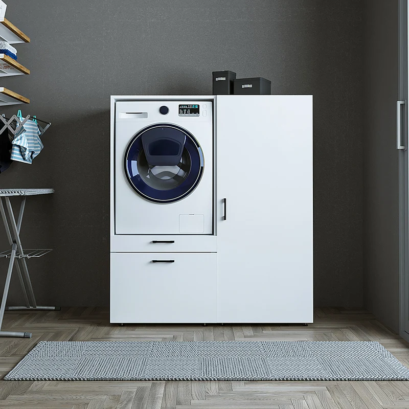 Roomart wasmachinekast SERIE 2, 127 cm, met multifunctionele kast, in 2 kleuren