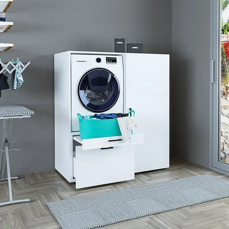 Roomart wasmachinekast SERIE 2, 127 cm, met multifunctionele kast, in 2 kleuren