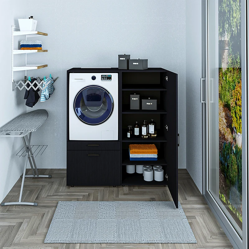 Roomart wasmachinekast SERIE 2, 127 cm, met multifunctionele kast, in 2 kleuren
