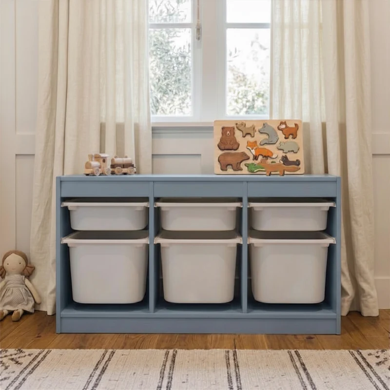 Möbelfarbe ohne Schleifen, Blau 750ml Kreidefarbe ideal für IKEA Möbel, Kreidelack für ca. 6m²