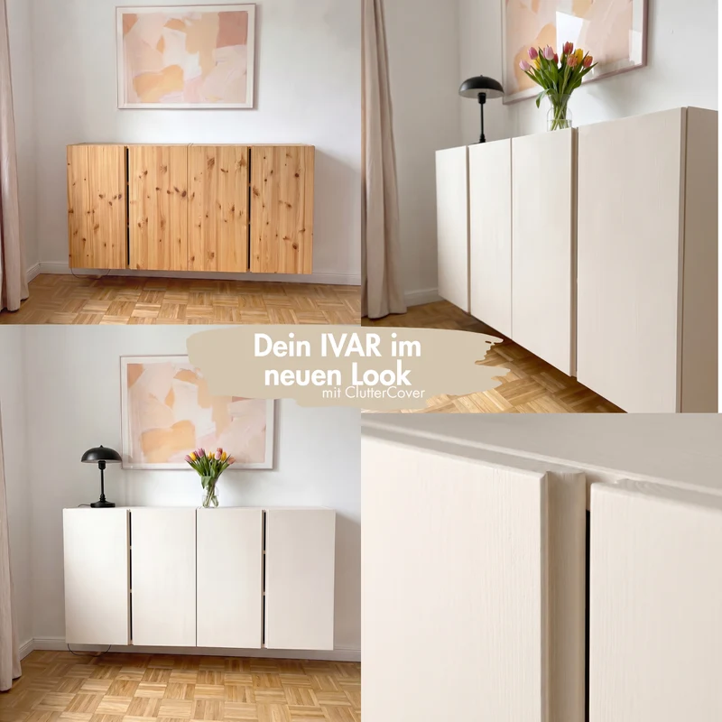 Möbelfarbe ohne Schleifen, 750ml Kreidefarbe ideal für IKEA Möbel, Kreidelack in Weiß, Beige, Rosa, Blau & Grün, für ca. 6m²