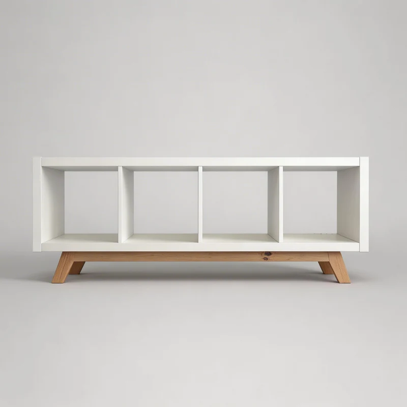 Untergestell für IKEA Kallax Regal 4 Fächer Breite, Holzgestell 132 x 33 x 14cm, Artisan Eiche