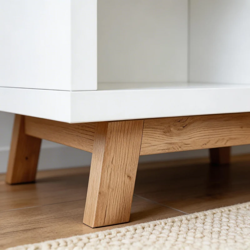 Untergestell für IKEA Kallax Regal 2er, 3er & 4er, Holz Gestell im Stil Eiche