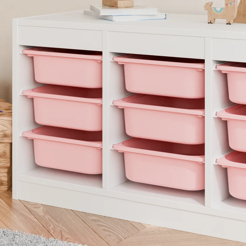 Box "TRÖVI" in Rosa - 42 x 30 x 10cm, passend für Trofast Regale