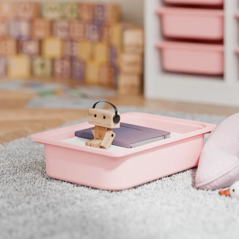 Box "TRÖVI" in Rosa - 42 x 30 x 10cm, passend für Trofast Regale
