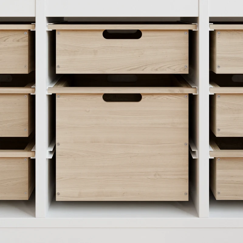 Holzkiste "TROVÄ" 42 x 30cm, Box aus Holz für IKEA Trofast Regal, verschiedene Höhen