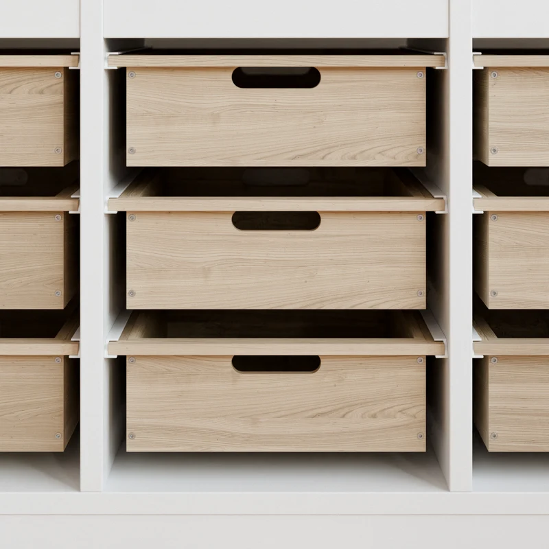 Holzkiste "TROVÄ" 42 x 30cm, Box aus Holz für IKEA Trofast Regal, verschiedene Höhen