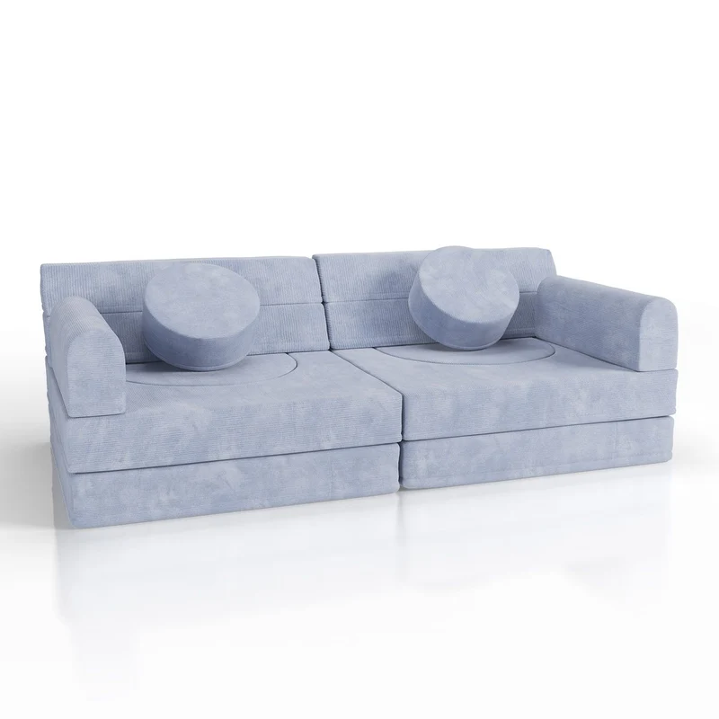 Kindersofa Kayo mit Cord Bezug & Kissen