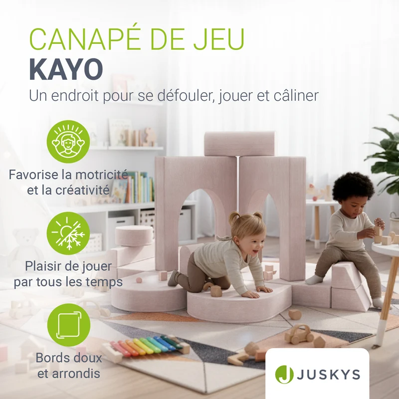 Kindersofa Kayo mit Cord Bezug & Kissen