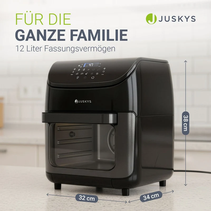 Heißluftfritteuse 12L mit 10 Programmen