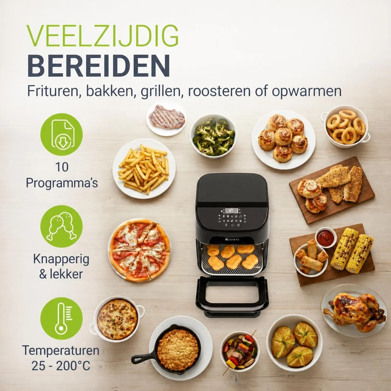 Heißluftfritteuse 12L mit 10 Programmen