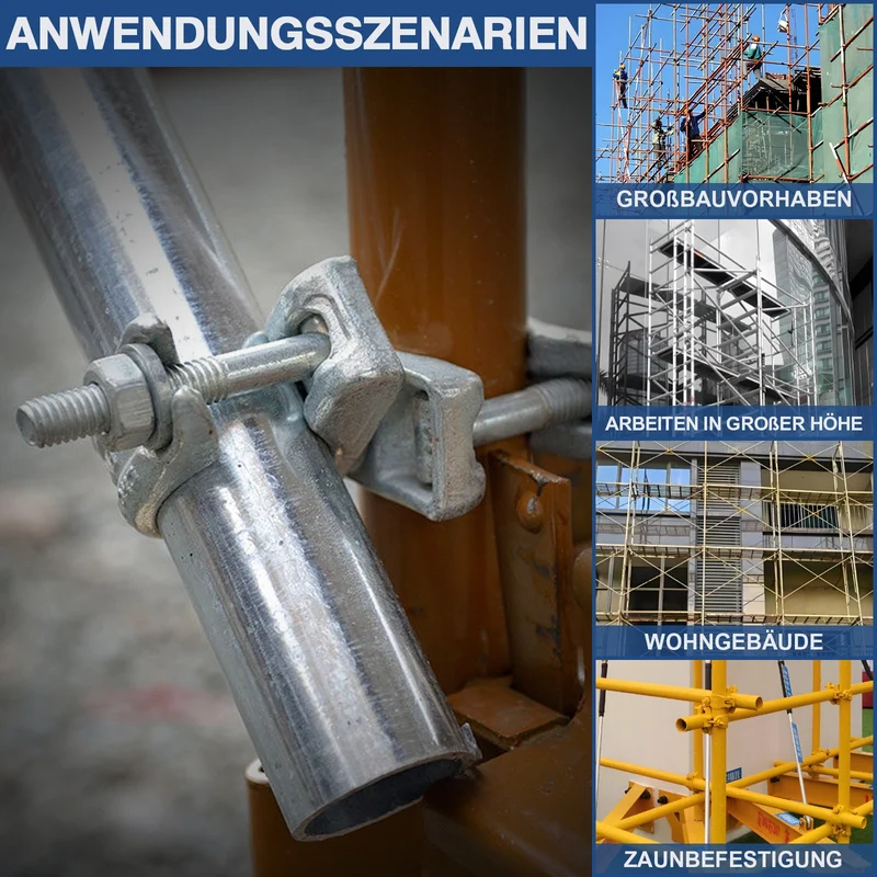 Drehkupplung Gerüst 360° – Verzinkte Rohrkupplung für 45-50mm Gerüstrohre, Robust & Korrosionsbeständig