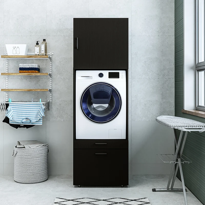 Roomart wasmachinekast SERIE 2, 67 cm, met uittrekplateau en opzetstuk, in 3 kleuren