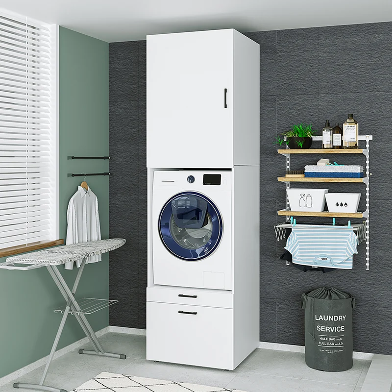 Roomart wasmachinekast SERIE 2, 67 cm, met uittrekplateau en opzetstuk, in 3 kleuren