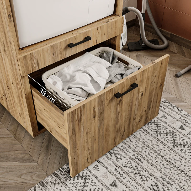 Roomart wasmachinekast SERIE 2, 67 cm, met uittrekplateau en opzetstuk, in 3 kleuren