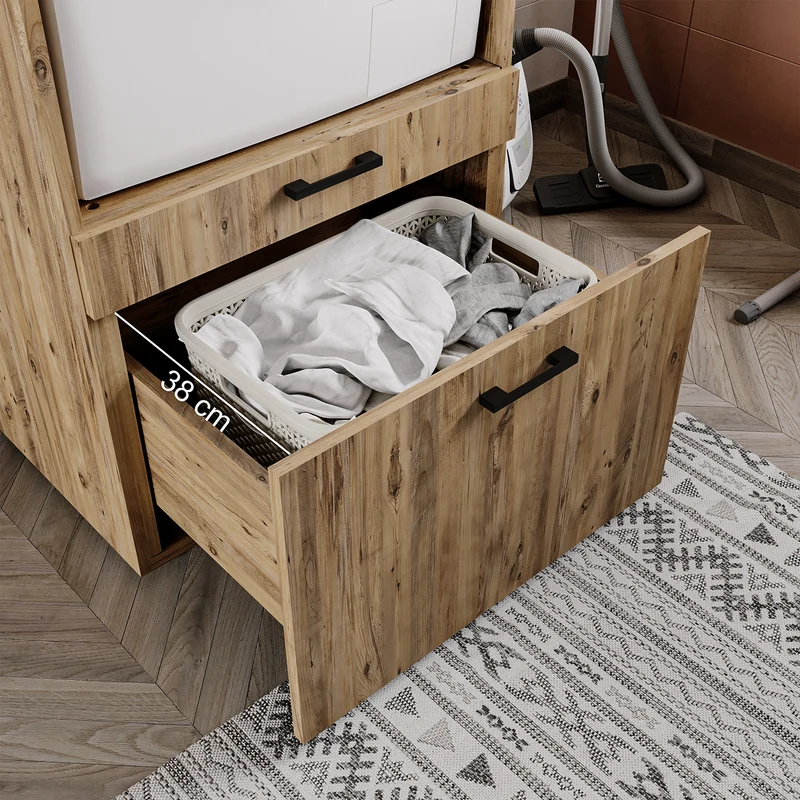 Roomart wasmachinekast SERIE 2, 67 cm, met uittrekplateau en opzetstuk, in 3 kleuren