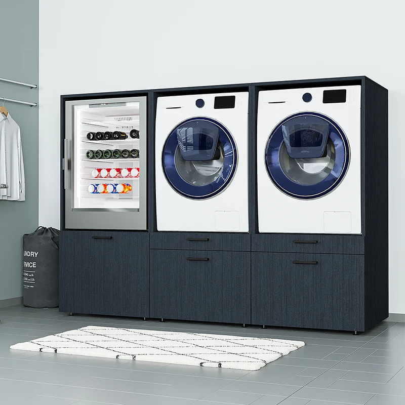 Roomart wasmachinekast SERIE 2, 201 cm, voor 3 apparaten, 145 cm hoog