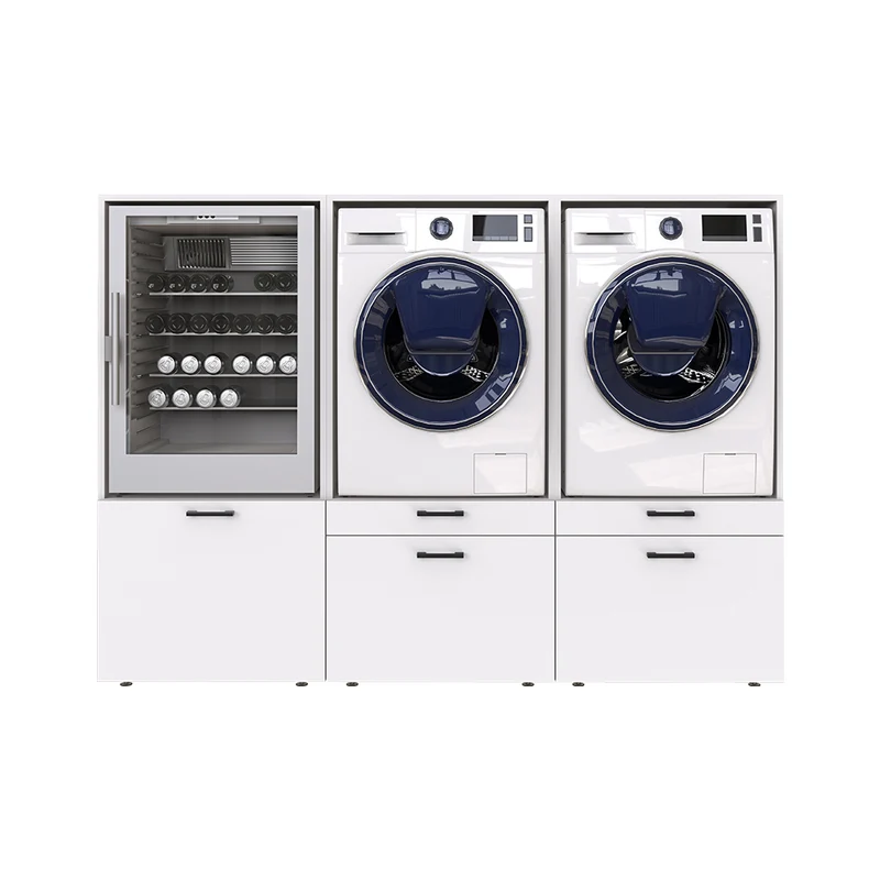 Roomart wasmachinekast SERIE 2, 201 cm, voor 3 apparaten, 145 cm hoog