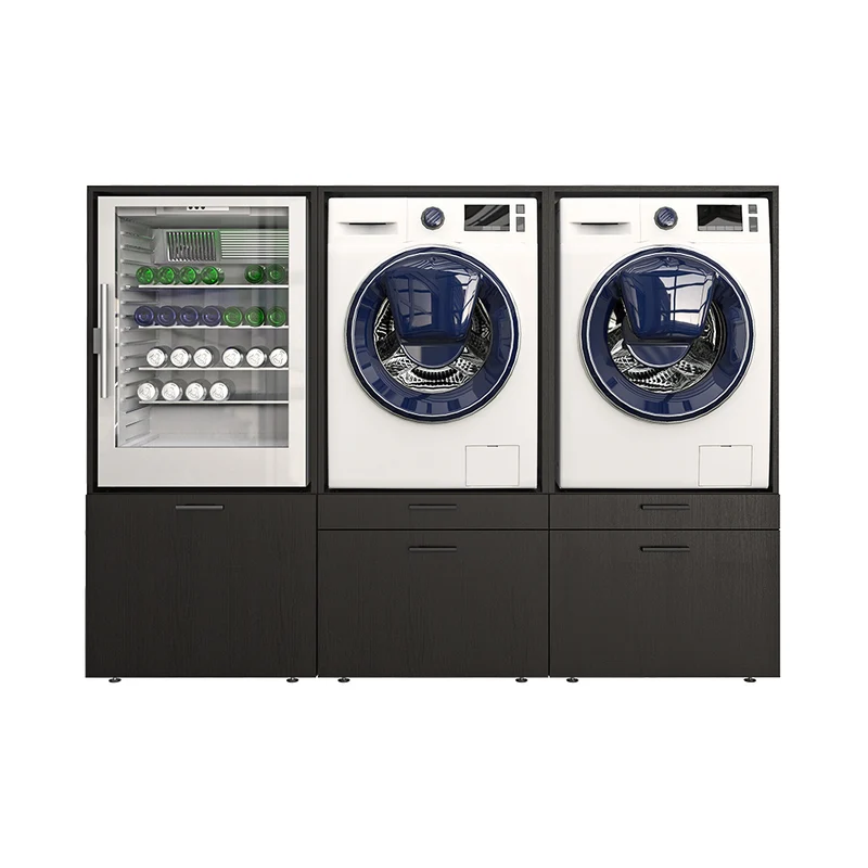 Roomart wasmachinekast SERIE 2, 201 cm, voor 3 apparaten, 145 cm hoog