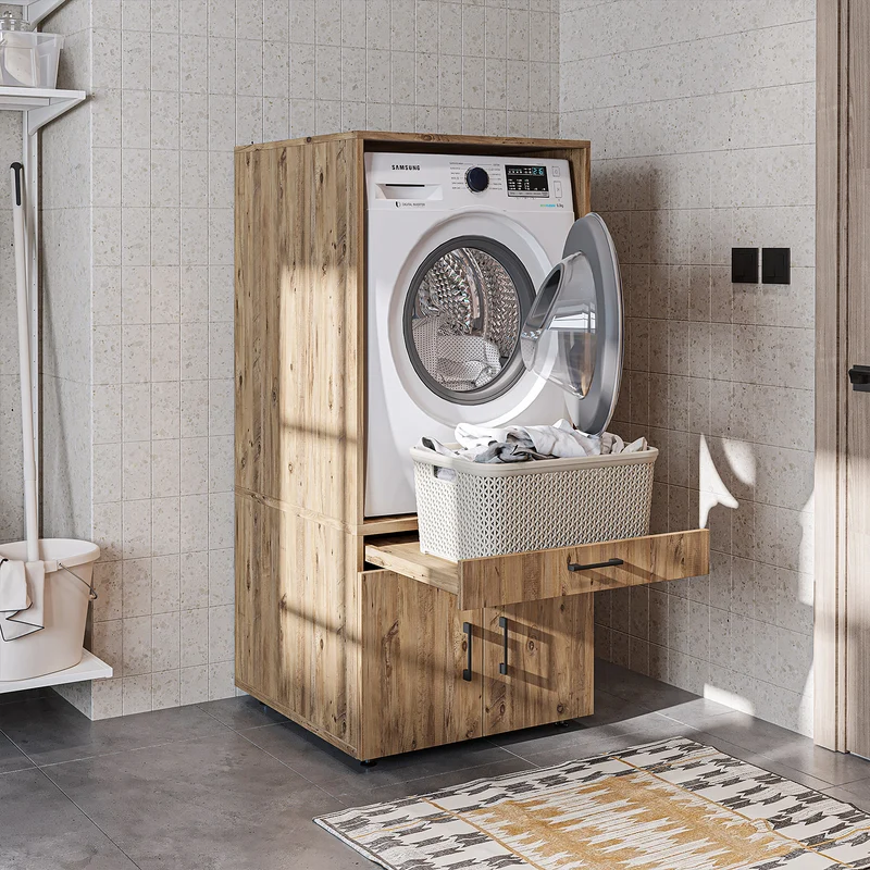 Roomart wasmachinekast SERIE 3, 67 cm, 145 cm hoog, in 3 kleuren
