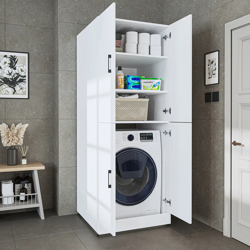 Roomart wasmachinekast DORA-II, 70 cm, voor wasmachine en droger, in 5 kleuren