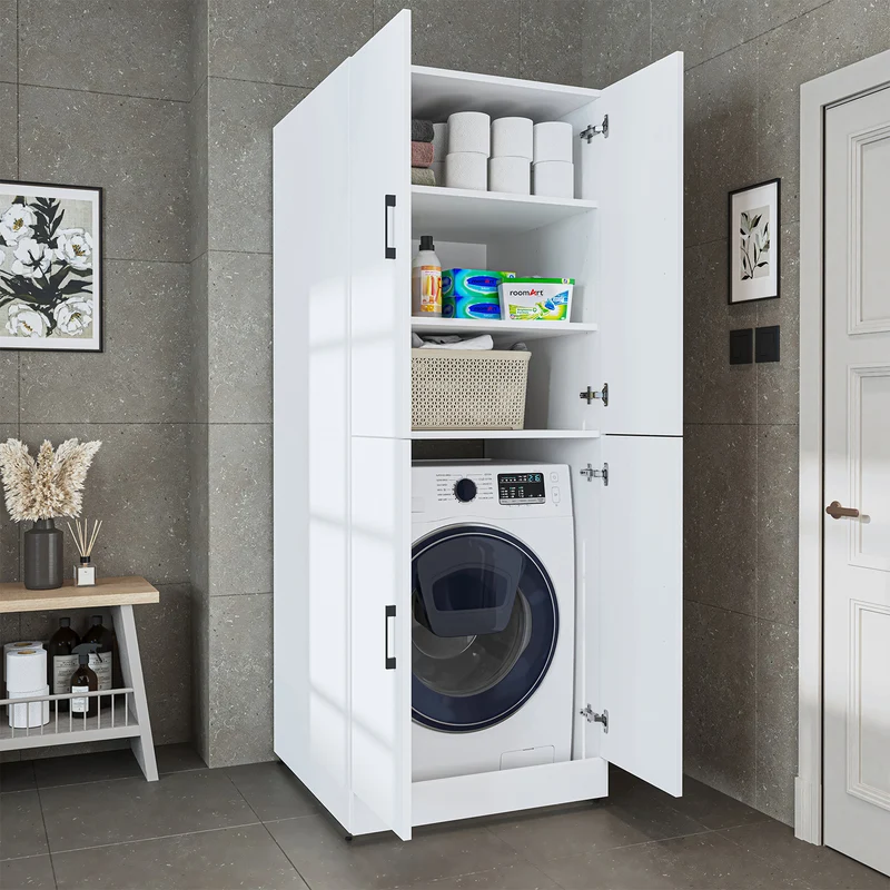 Roomart wasmachinekast DORA-II, 70 cm, voor wasmachine en droger, in 5 kleuren