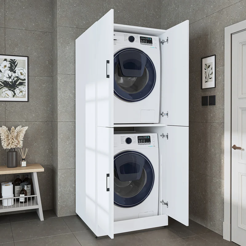 Roomart wasmachinekast DORA-II, 70 cm, voor wasmachine en droger, in 5 kleuren