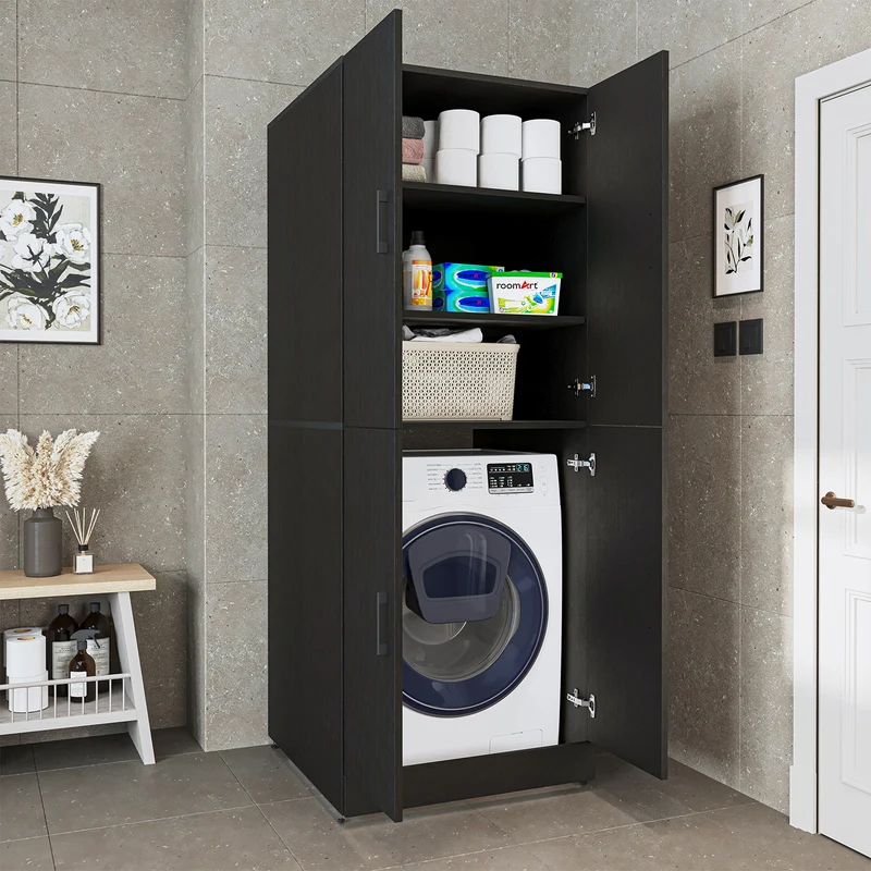 Roomart wasmachinekast DORA-II, 70 cm, voor wasmachine en droger, in 5 kleuren