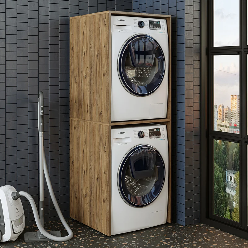 Roomart wasmachinekast DUO-II, 67 cm, bovenkast voor wasmachine en droger, in 2 kleuren