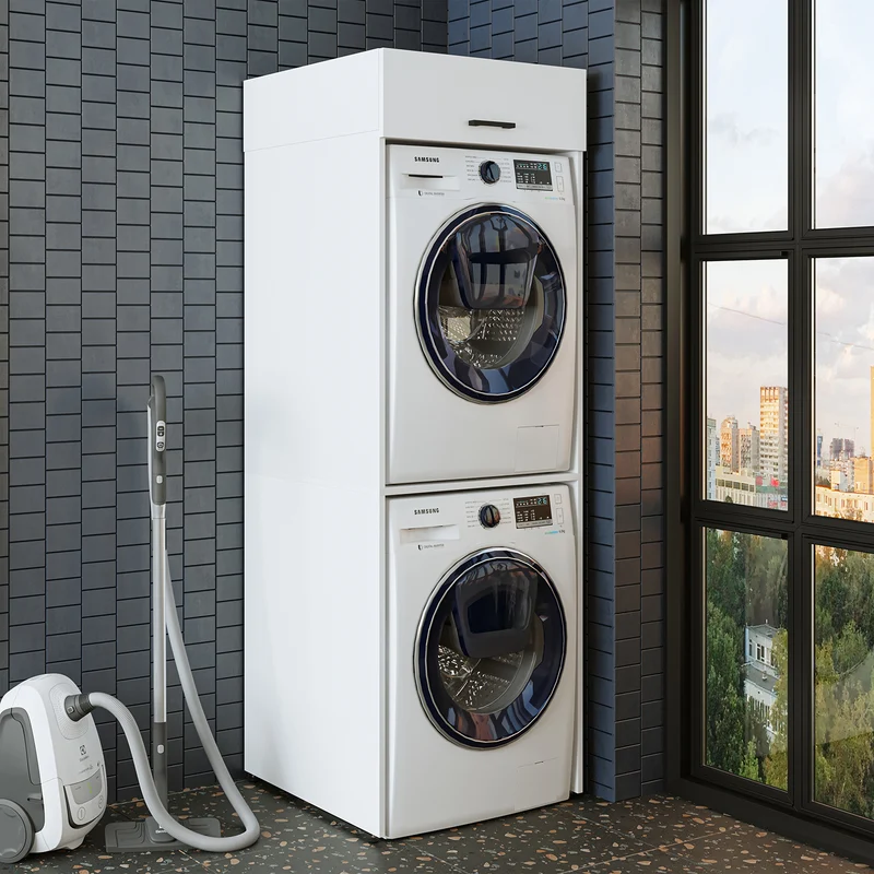 Roomart wasmachinekast DUO-II, 67 cm, bovenkast voor wasmachine en droger, in 2 kleuren