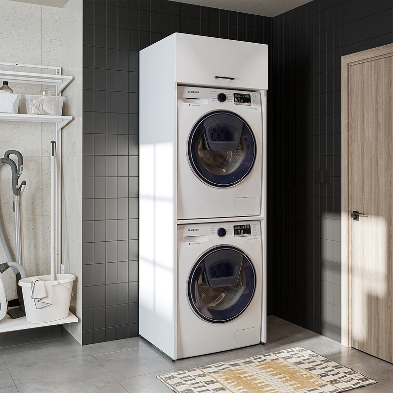 Roomart wasmachinekast DUO-II, 67 cm, bovenkast voor wasmachine en droger, in 2 kleuren