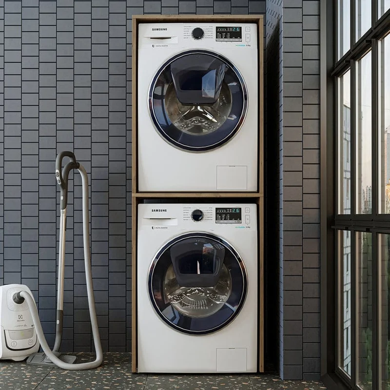 Roomart wasmachinekast DUO-II, 67 cm, bovenkast voor wasmachine en droger, in 2 kleuren