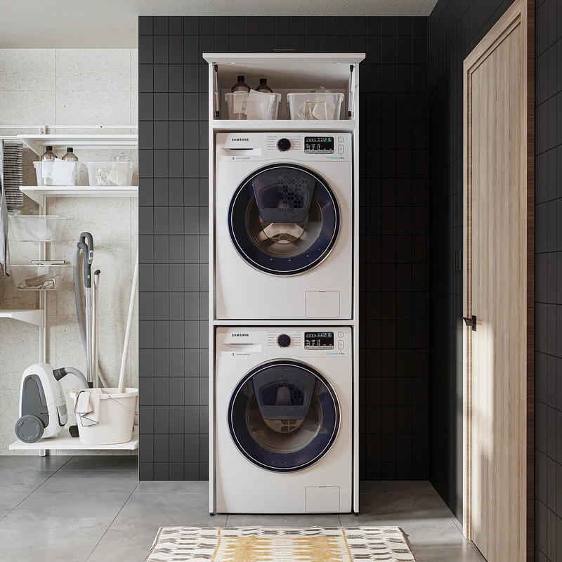 Roomart wasmachinekast DUO-II, 67 cm, bovenkast voor wasmachine en droger, in 2 kleuren