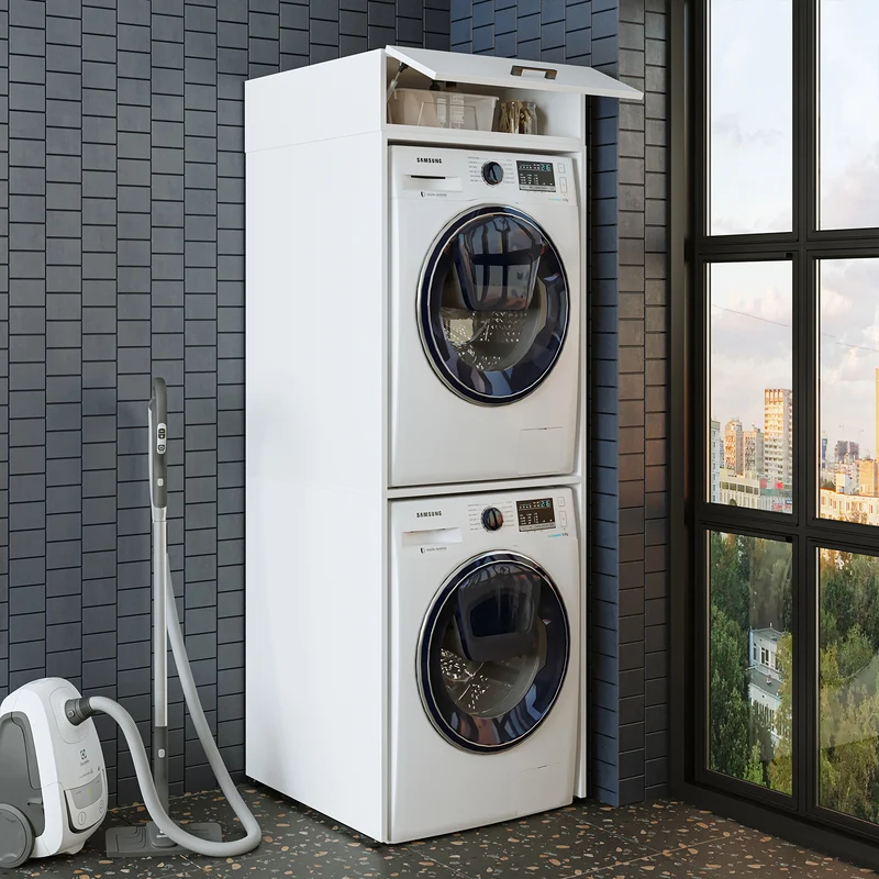 Roomart wasmachinekast DUO-II, 67 cm, bovenkast voor wasmachine en droger, in 2 kleuren