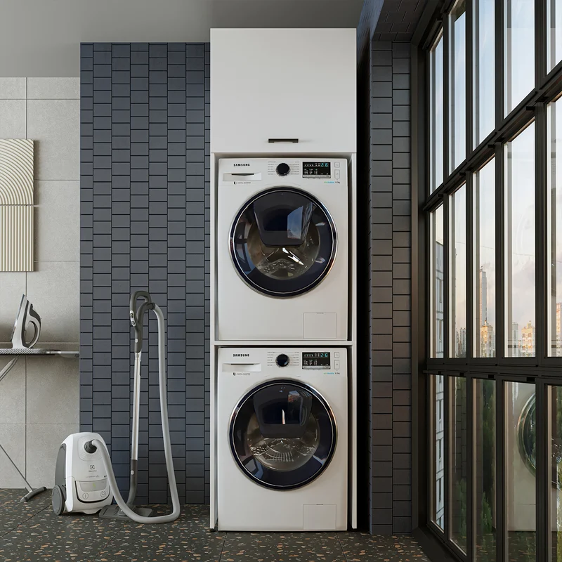 Roomart wasmachinekast DUO-II, 67 cm, bovenkast voor wasmachine en droger, in 2 kleuren