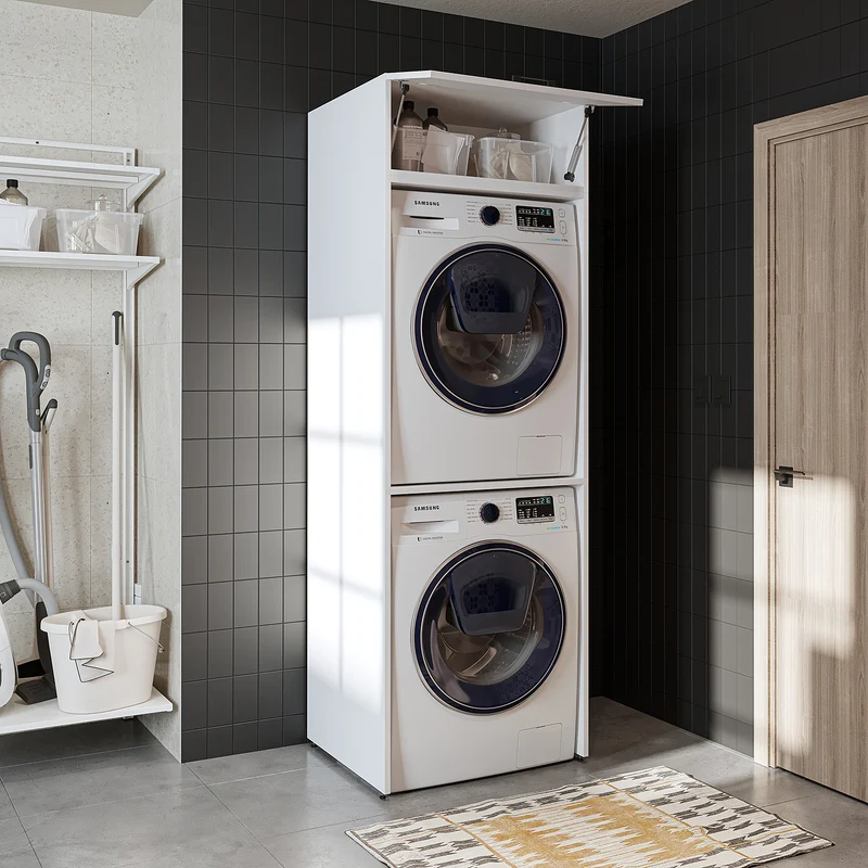 Roomart wasmachinekast DUO-II, 67 cm, bovenkast voor wasmachine en droger, in 2 kleuren