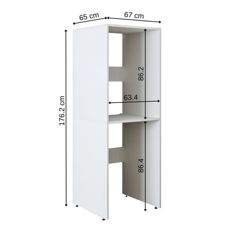Roomart wasmachinekast DUO-II, 67 cm, bovenkast voor wasmachine en droger, in 2 kleuren