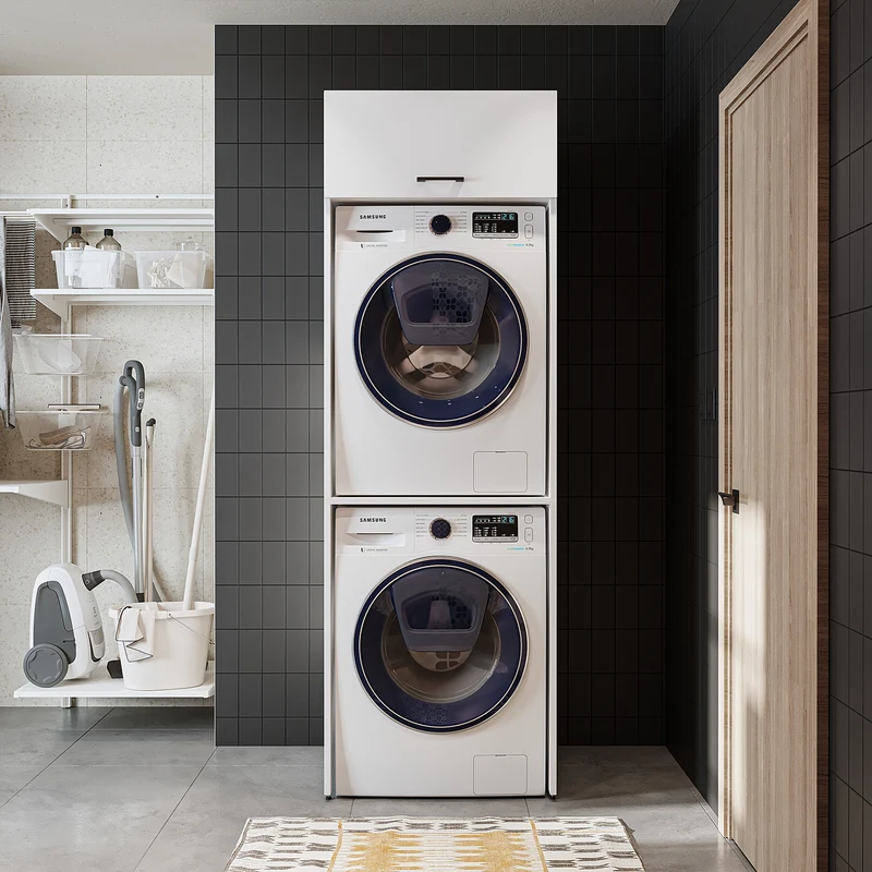 Roomart wasmachinekast DUO-II, 67 cm, bovenkast voor wasmachine en droger, in 2 kleuren