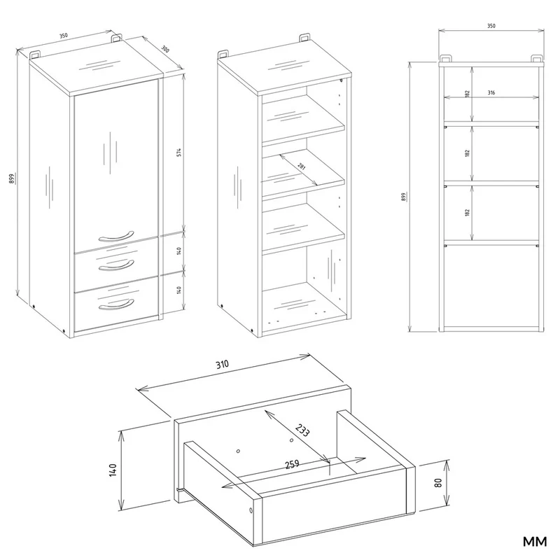 Wandhängeschrank Noras