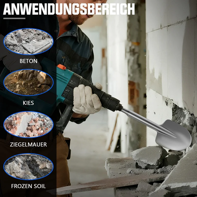 XIIW SDS Max Spatenmeißel 435x110mm | Breitmeißel aus 40Cr Stahl für Fliesen, Beton & Erdarbeiten | Meißel für Abbruchhammer