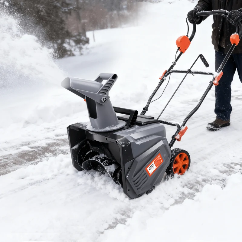 Kabelloser 1500W Akku Schneefräser 46cm Breite, 6m Wurfweite, IPX4