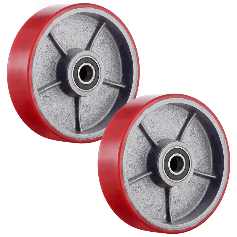 PU-Lenkräder 2er-Set 180x50 mm für Hubwagen – Leise, Tragfähig bis 3000 kg – Ersatzräder