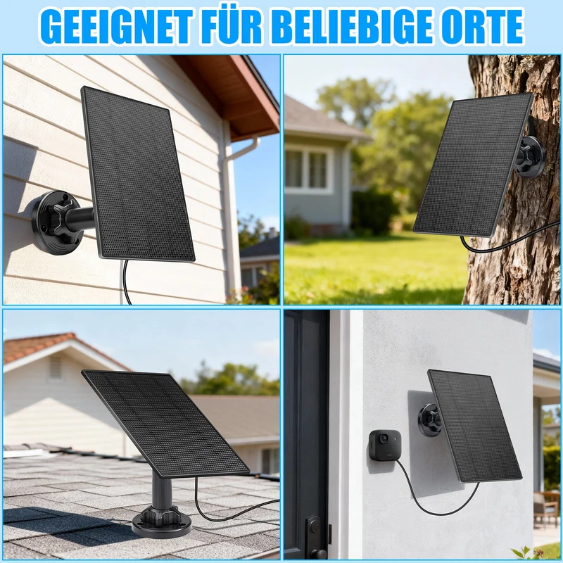 3W Solar-Ladegerät für Blink Outdoor Kameras – Zuverlässige Solarstromversorgung
