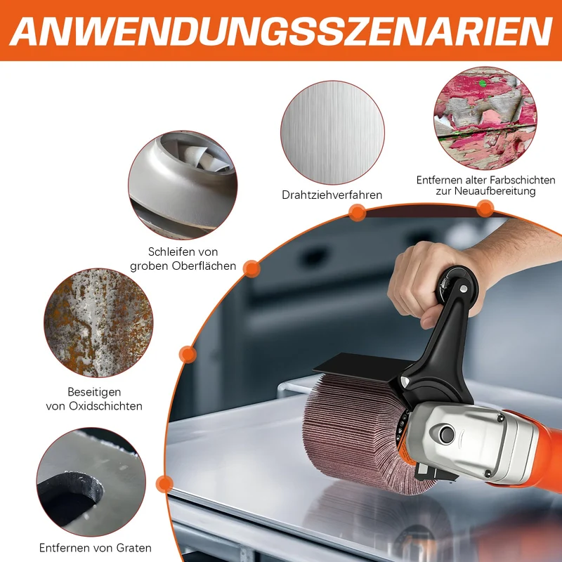 Hochwertige Schleifwalzenbürste aus Siliziumcarbid-Schleifpapier – Effiziente Oberflächenbearbeitung für Metall und Holz