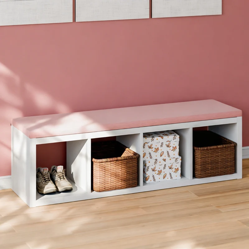 Sitzkissen mit Rosa Cord-Stoff für IKEA Kallax Regal 2er, 3er und 4er