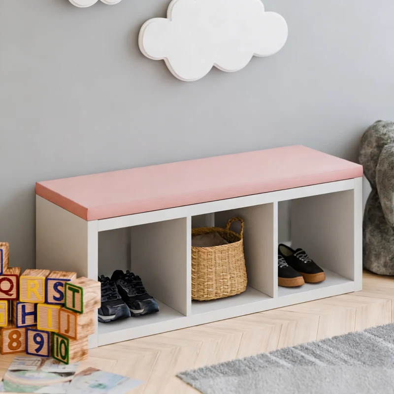 Sitzkissen mit Rosa Cord-Stoff für IKEA Kallax Regal 2er, 3er und 4er