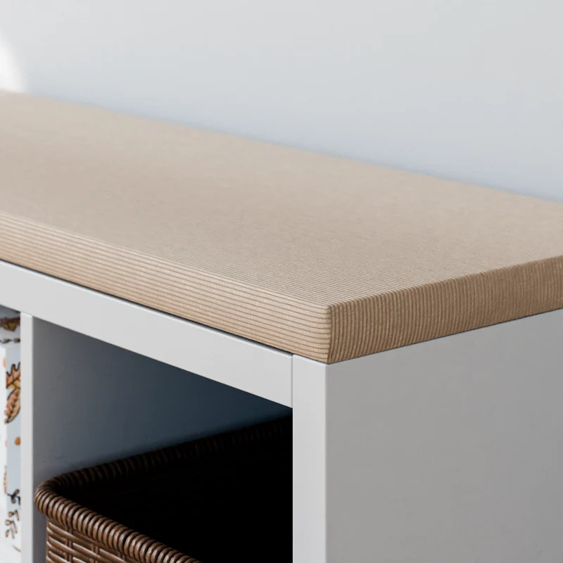 Sitzkissen Beige mit Cord-Stoff für IKEA Kallax Regal 2er, 3er und 4er