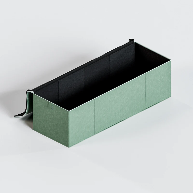 Box für IKEA Kura Bett, Unterbettkommode aus Cord Stoff, 90 x 32 x 27cm - Beige, Grün oder Rosa